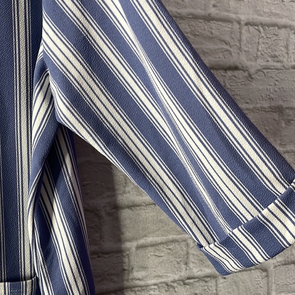 Blue and White Striped Dress - Picture 3 of 7